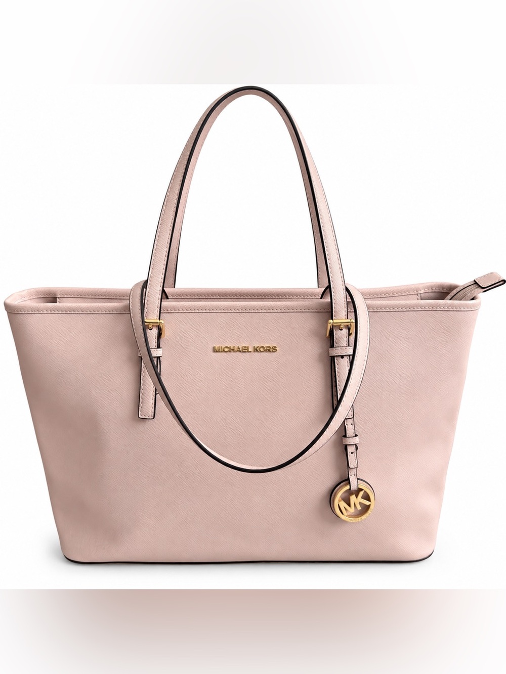 Michael Kors Jet Set Travel Large Saffiano Leather Tote Powder Blush Pink